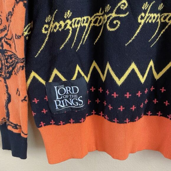 New Size XS The Lord of the Rings Eye of Sauron Patterned Sweater BoxLunch - Picture 4 of 7